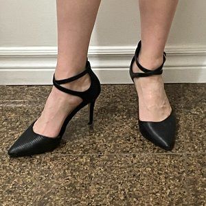 Aldo Black Strappy Heels